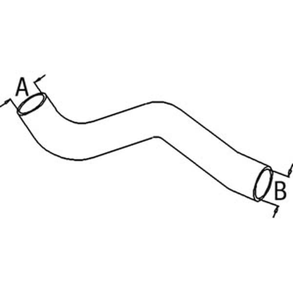 Aftermarket RE2973 New Upper Radiator Hose 2.062in. Sm ID 2.125in. Lrg ID Fits John Deere 4050 Plus R82973 - main